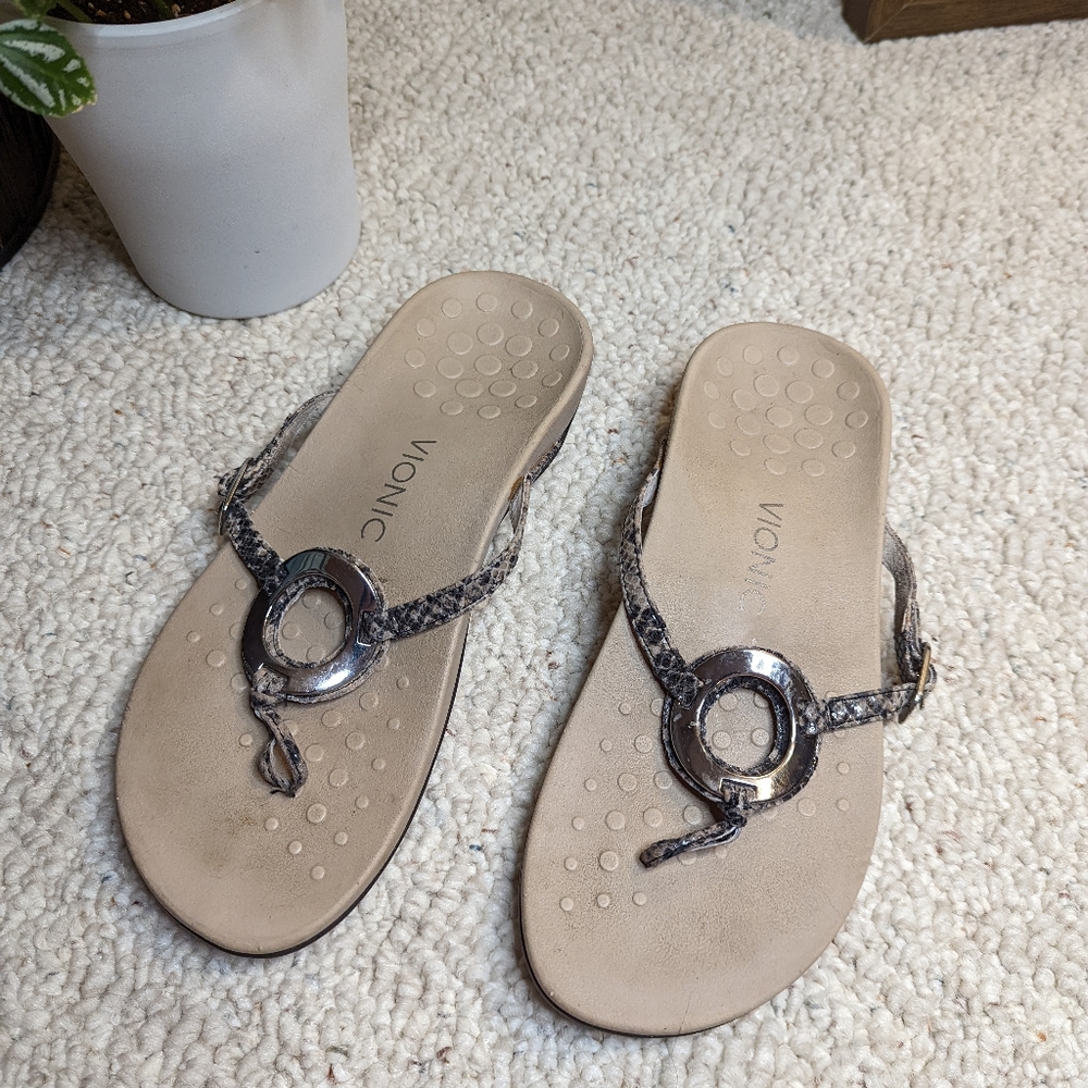 Vionic Snakeskin Stylish Sandals